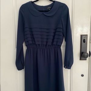 Tahari Ruffled Collar Long Sleeve Dress Size 6